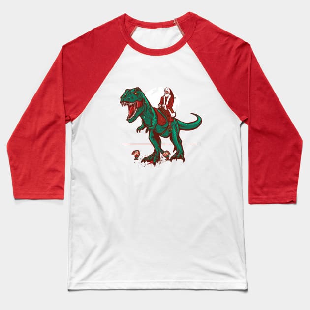 Flexing - T-Rexing Baseball T-Shirt by AndreusD